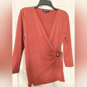 NWOT Jones New York Burnt Orange Blouse / Size Large